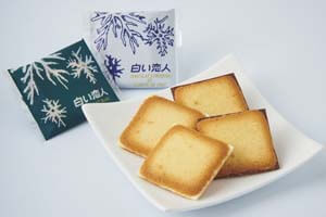 Shiroi Koibito (white, black), crispy langue de chat sandwiches original chocolate