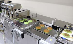 Matcha Dorayaki in production