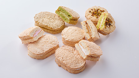 Flavors include soft serve ice cream, strawberry, matcha, pudding, and pistachio. New varieties are developed based on customer requests.