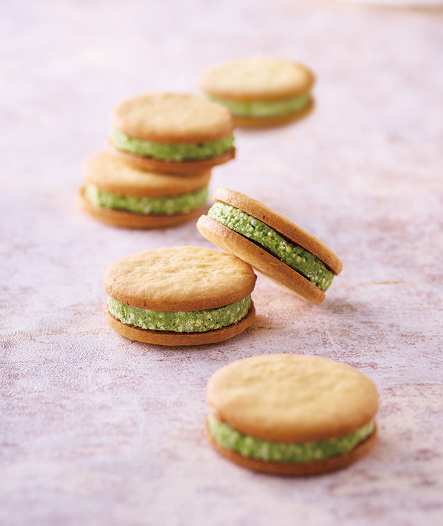 Matcha Miso Butter Sandwich Cookies