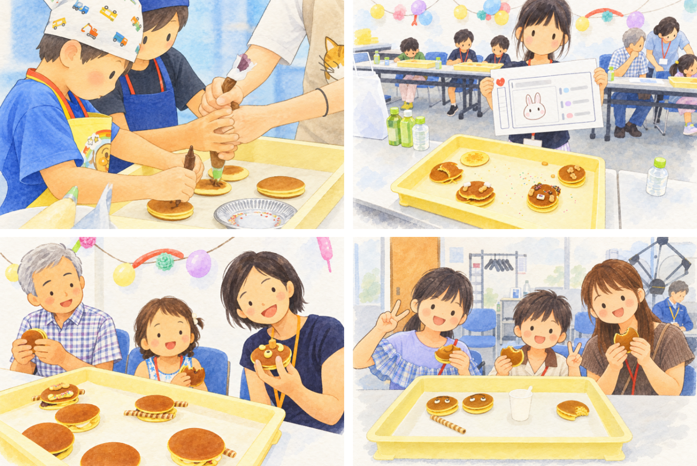 オリジナルどら焼きづくりの様子